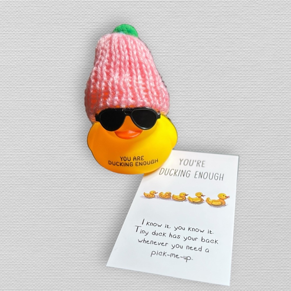 Rubber Duckies Set of 6 Mini Ducks Ducking Awesome Brave Enough Worthy Beautiful - Picture 9 of 11